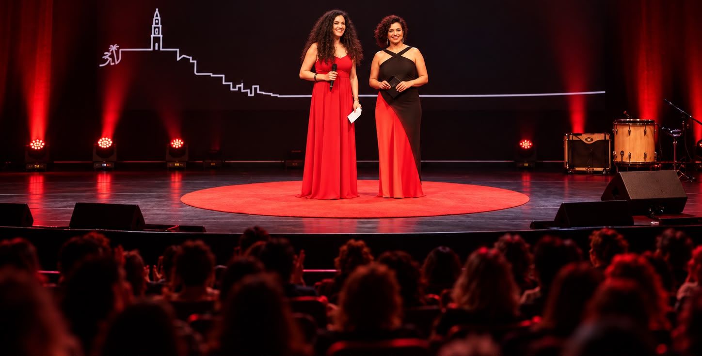 הדמיה: גליה וליבי על במה מול קהל